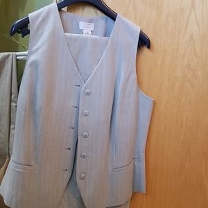 Ann Taylor Loft Vest Suit.  Gray pinstripe